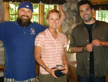 Justyn Wilson, Barb Geniusz, and Jonah Wilson